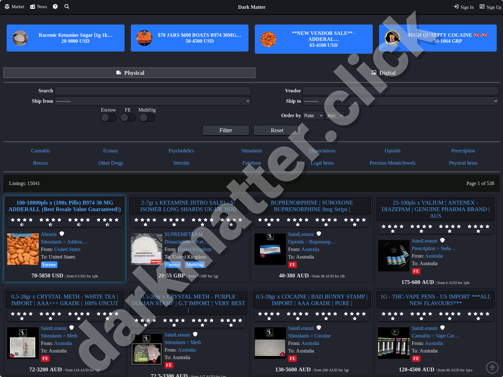 Dark Matter Darknet Market Homepage - Dark Matter Marketplace